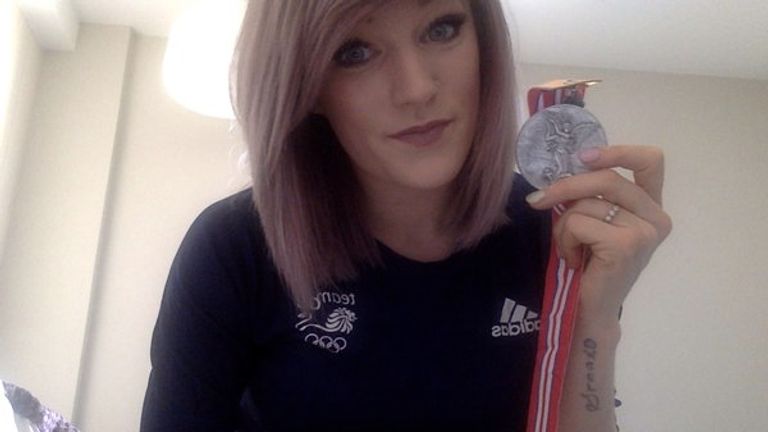 Elise Christie shows off her latest medal haul in Japan