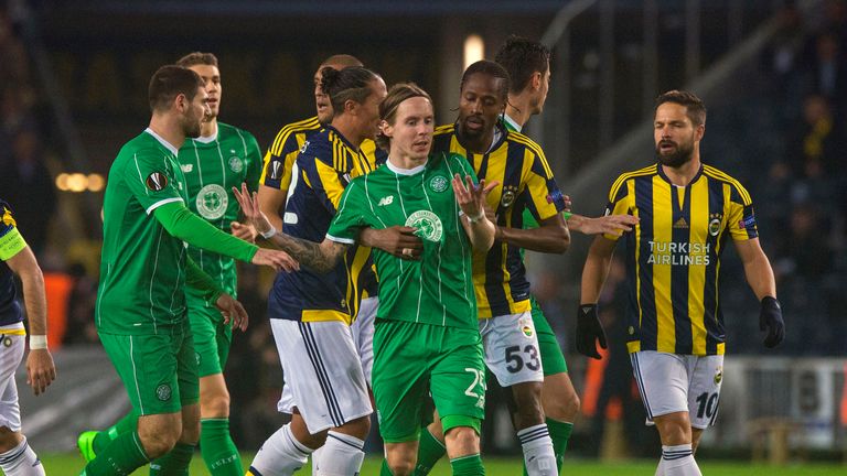 Stefan Johansen reacts after clash with Diego