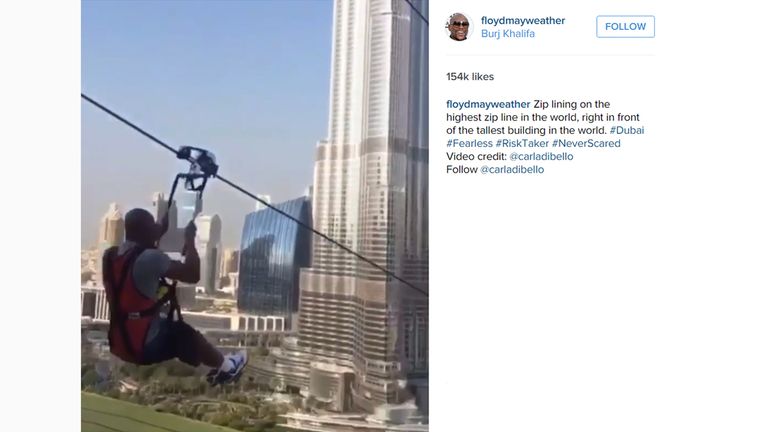 Floyd Mayweather uploaded a video to his Instagram account (credit: floydmayweather)
