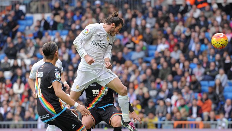 Gareth Bale heads in for Real Madrid