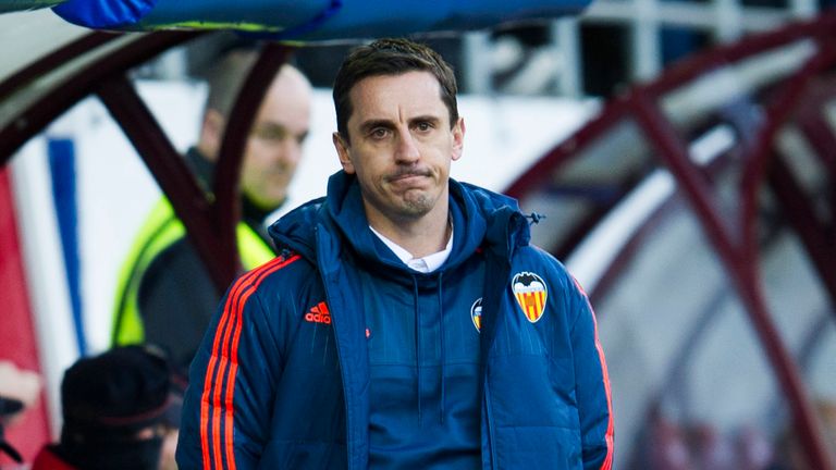 Valencia's head coach Gary Neville 