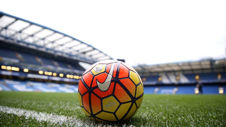 A practice ball is seen prior to the Barclays Premier League match between Chelsea and Bournemouth at Stamford Bridge