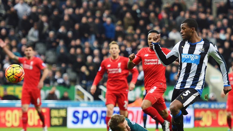 Georginio Wijnaldum scores Newcastle's second goal