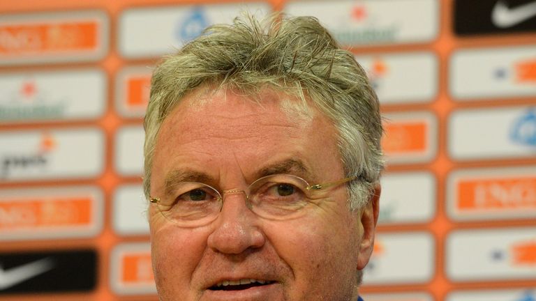 Dutch national soccer team head coach Guus Hiddink in 2014