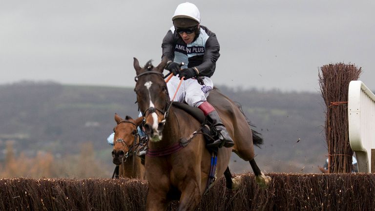 Village Vic ridden by Richard Johnson clears the last fence before going on to win The Caspian Caviar Gold Cup Race run during day two of The International