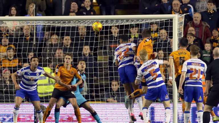 James Henry scores for Wolves against Reading