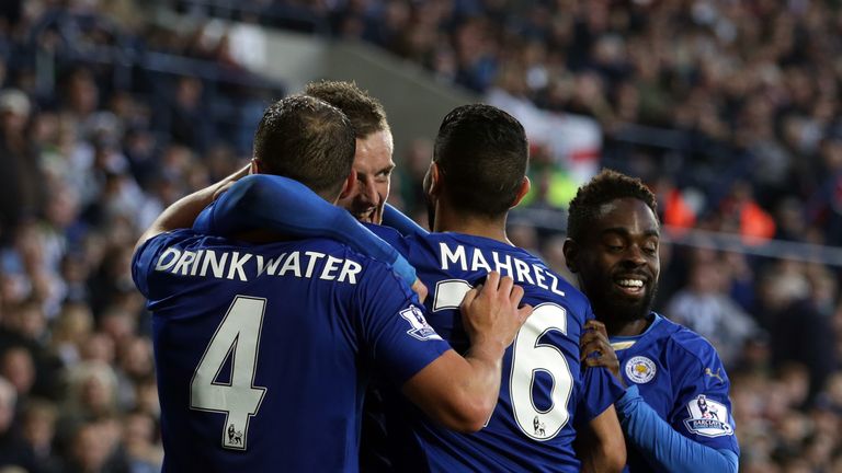 Jamie Vardy Riyad Mahrez Danny Drinkwater