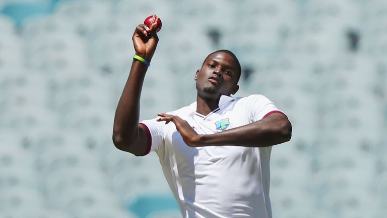 MELBOURNE, AUSTRALIA - DECEMBER 26: Jason Holder of the West Indies bowls during day one of the Second Test match between Australia and the West Indies at 