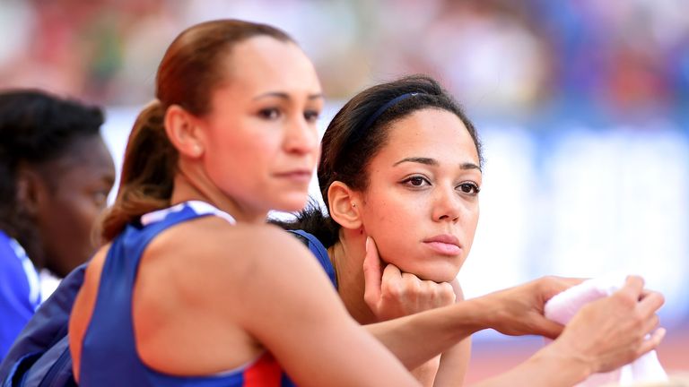 Katarina Johnson-Thompson (right) will be looking to challenge Jessica Ennis-Hill