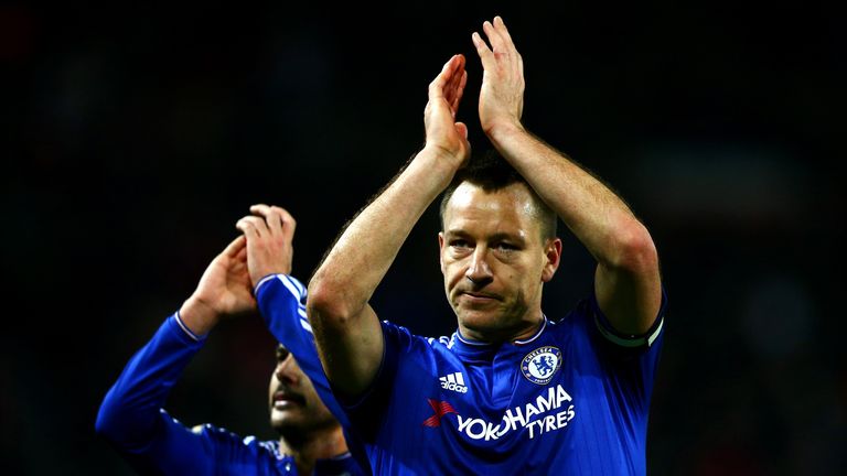 MANCHESTER, ENGLAND - DECEMBER 28:  John Terry of Chelsea and Pedro of Chelsea applaud the fans after the Barclays Premier League match between Manchester 