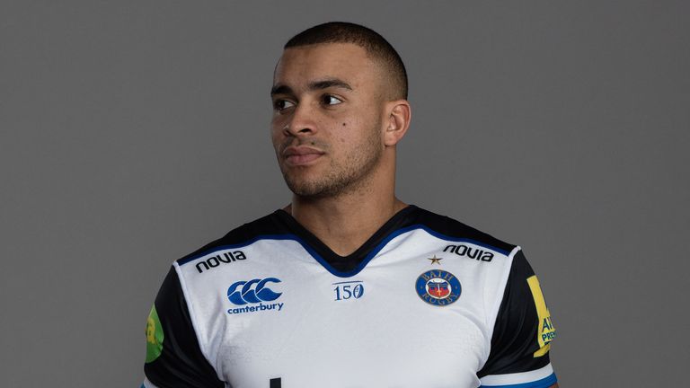 Jonathan Joseph of Bath poses for a picture during the Bath Rugby photocall at Farleigh House on December 1, 2015 in Bath, England. (Photo by Tom Shaw/Gett