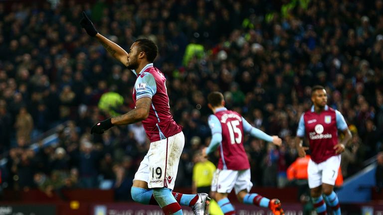 BIRMINGHAM, ENGLAND - DECEMBER 26:  Jordan Ayew of Aston Villa celebrates after scoring his side's first goal from the penalty spot during the Barclays Pre