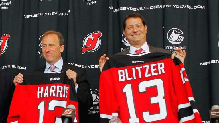 Josh Harris and David Blitzer pictured in 2013 when they were annouced as co-owners of the New Jersey Devils