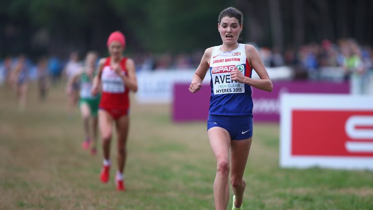 Kate Avery of Great Britain approaches the finish line to claim silver ahead of Norway's Karoline Bjerkeli Grovdal