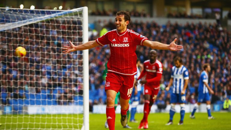 Christian Stuani of Middlesbrough celebrates