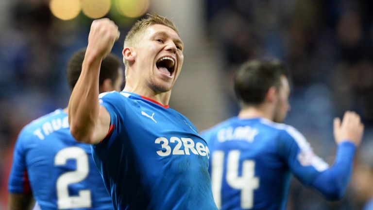 Rangers' Martyn Waghorn celebrates 