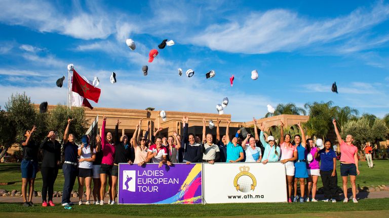 The qualifying school celebrate earning their Ladies European Tour cards