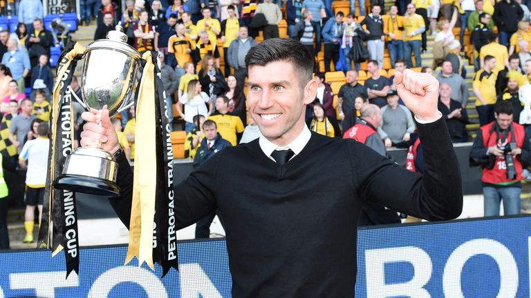 Mark Burchill led Livingston to the Petrofac Training Cup