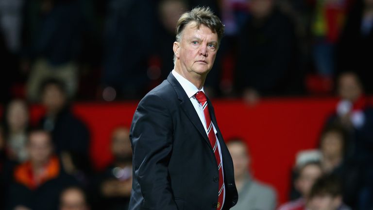 Louis van Gaal Manager of Manchester United leaves the pitch after 1-2 defeat in the Barclays Premier League match between Manchester United and Norwich 