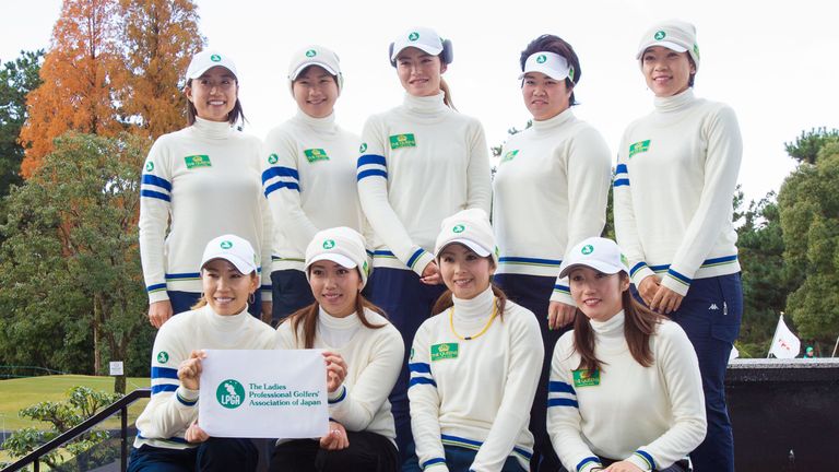 The LPGA of Japan team won all four of their matches on day one