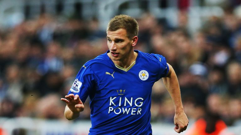 Leicester City's Marc Albrighton attacks against Newcastle at St James' Park 