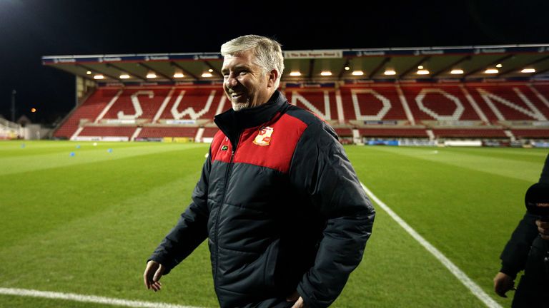 Swindon Town manager Martin Ling during the Sky Bet League One match at the County Ground, Swindon.