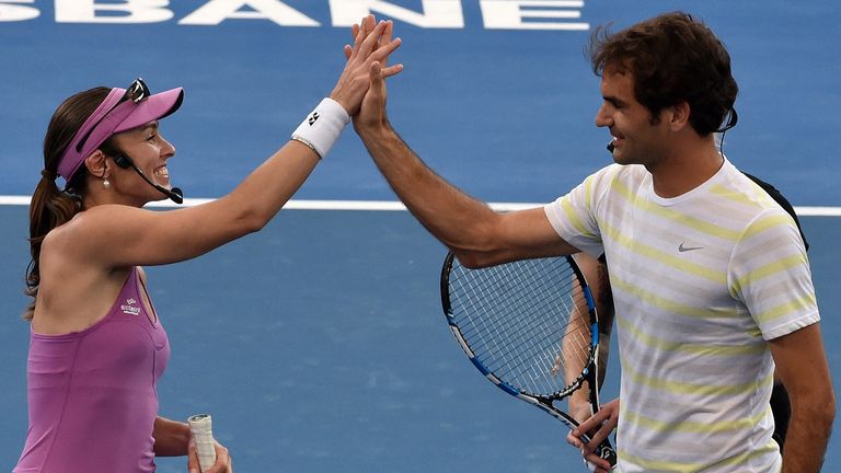 Martina Hingis and Roger Federer