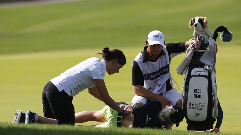 Melissa Reid needed treatment on a back problem during the final round