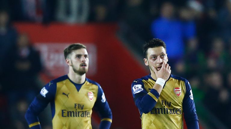 Aaron Ramsey and Mesut Ozil are shell-shocked at Southampton on Boxing Day