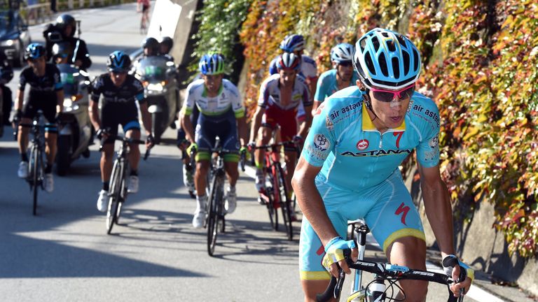 Miguel Angel Lopez during the 2015 Il Lombardia