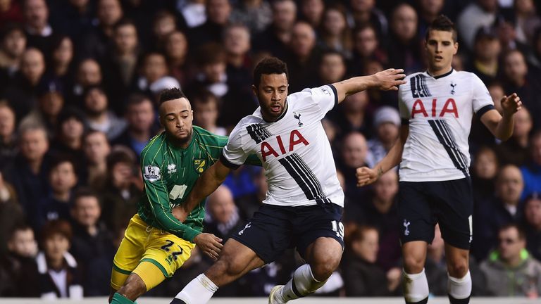 Mousa Dembele was replaced by Nacer Chadli on 86 minutes after picking up a knock against Norwich