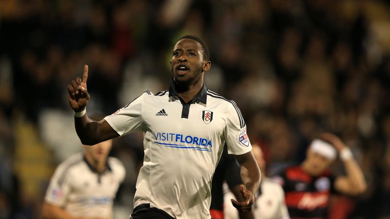 Fulham's Moussa Dembele celebrates scoring