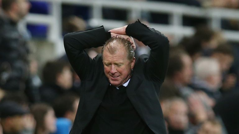 Newcastle manager Steve McClaren was a frustrated man during the 1-1 draw with Aston Villa