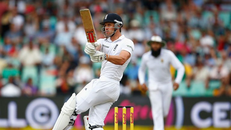 Nick Compton pulls on his return to the England Test side