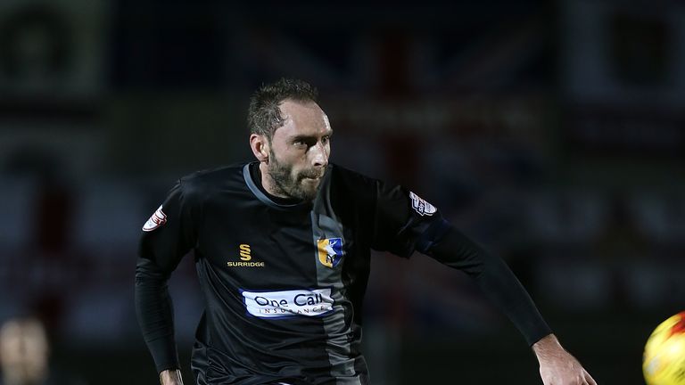 Nicky Hunt of Mansfield Town in action