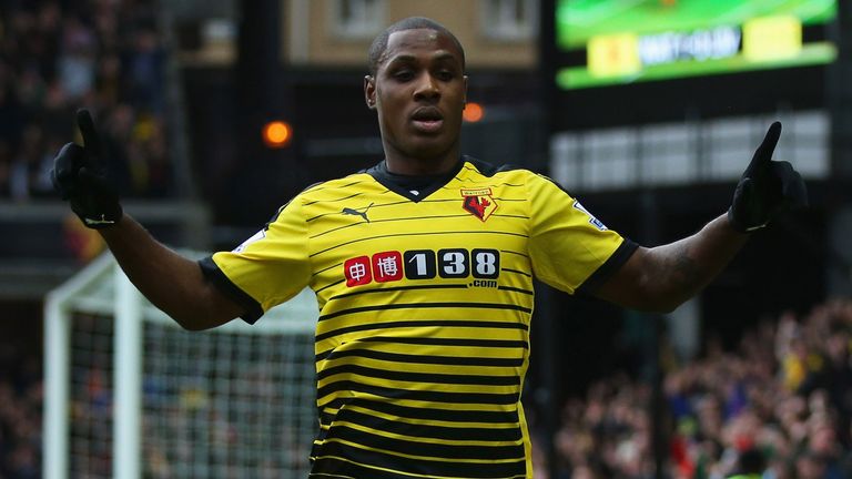 Odion Ighalo anotó 39 goles para Watford en 100 apariciones en todas las competiciones antes de mudarse a China en enero de 2017