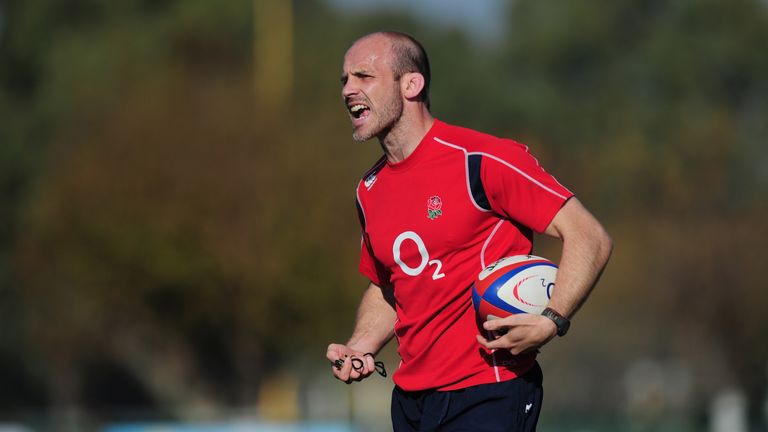 BUENOS AIRES, ARGENTINA - JUNE 11:  England coach Paul Gustard in action during England rugby training at the club de Gimnasia y Esgrima on June 11, 2013