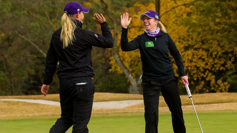 Hannah Burke and Emily Pedersen were Europe's lone winners