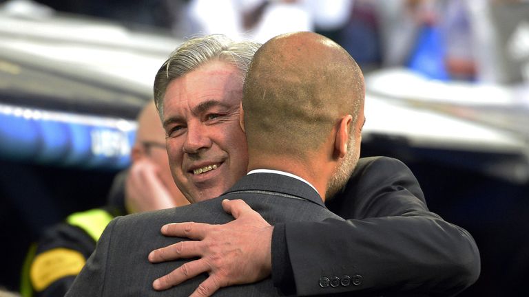 Pep Guardiola Carlo Ancelotti 