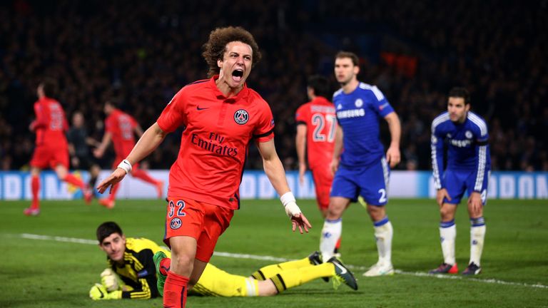 David Luiz of PSG will return to face former club Chelsea in the Champions League again