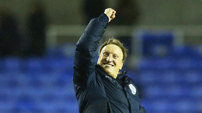 Neil Warnock celebrates QPR's win