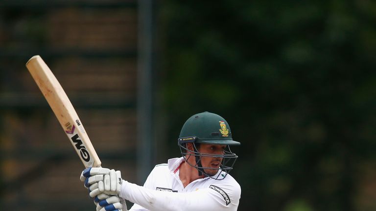 Quinton de Kock of South Africa bats during day three of the tour match between South Africa A and England