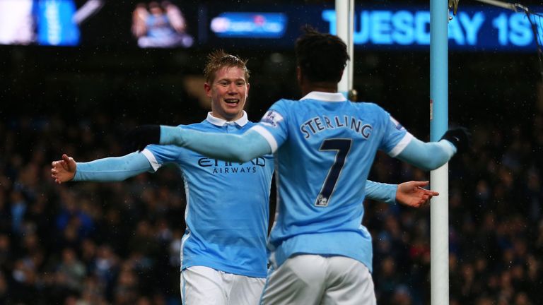 Raheem Sterling has compared Manchester City team-mate Kevin de Bruyne to Luis Suarez