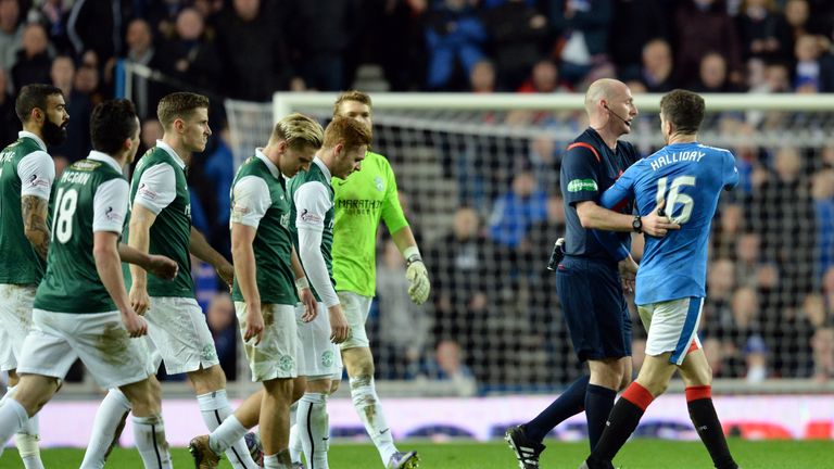 Rangers are set to appeal Andy Halliday's red card against Hibernian 