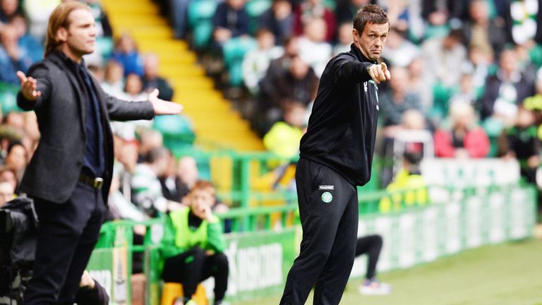 Hearts boss Robbie Neilson and Celtic manager Ronny Deila