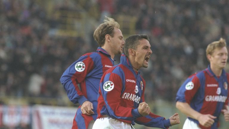 Roberto Baggio of Bologna 