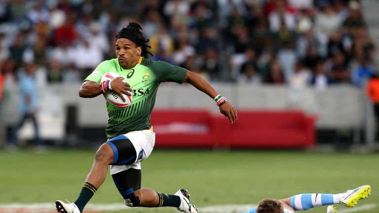 Rosco Specman of South Africa during day 2 of the HSBC Cape Town Sevens in the final game between South Africa and Argentina at Cape Town Stadium