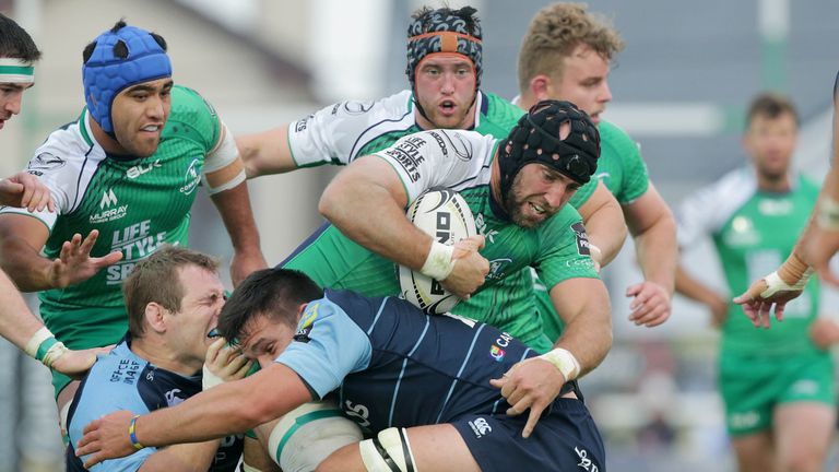 Connacht captain John Muldoon in action against Cardiff Blues