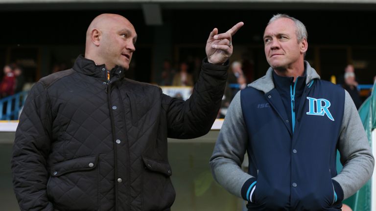 Huddersfield Giants coach Paul Anderson and Leeds Rhinos coach Brian McDermott