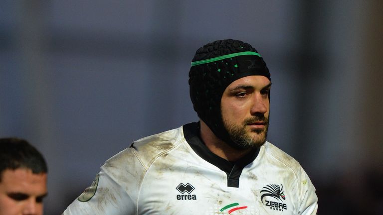 Marco Bortolami of Zebre looks on